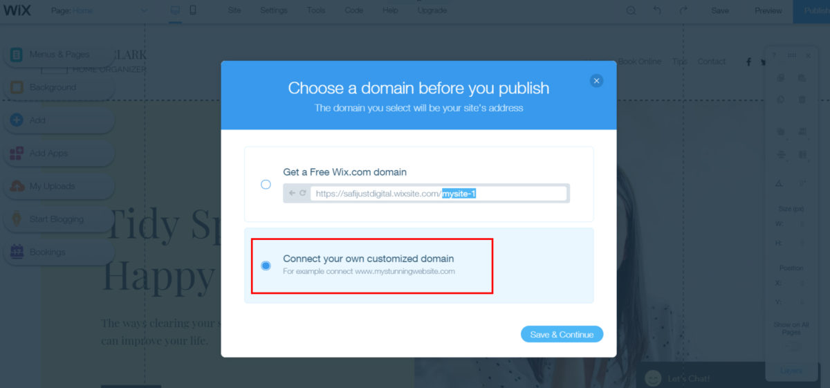 How to connect domain with wix website