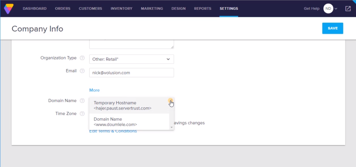 step 4 How to connect domain with Volusion ecommerce website?